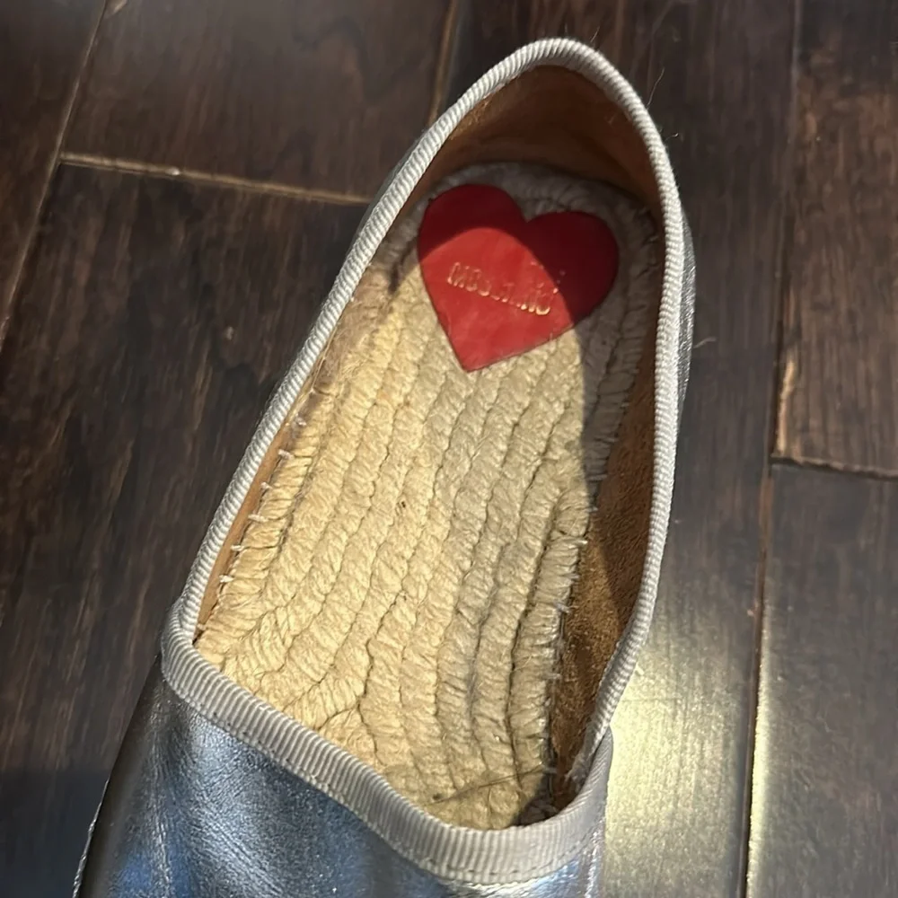 Love Moschino silver espadrilles size 37
